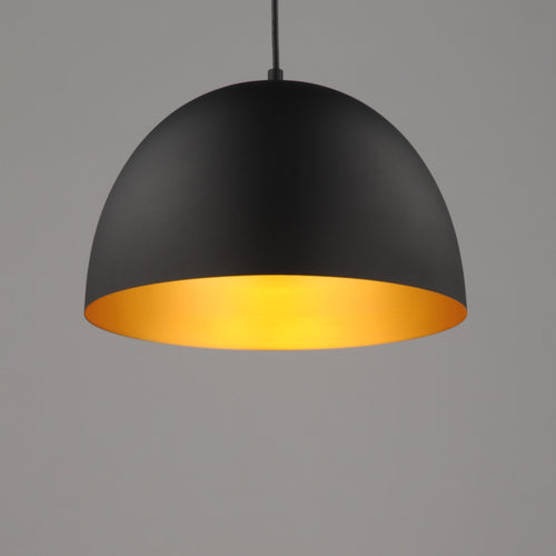 Tova Medium Pendant Black/Gold
