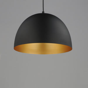 Tova Medium Pendant Black/Gold