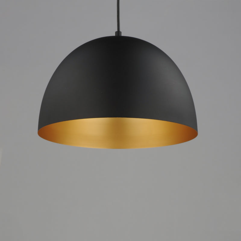 Tova Medium Pendant Black/Gold