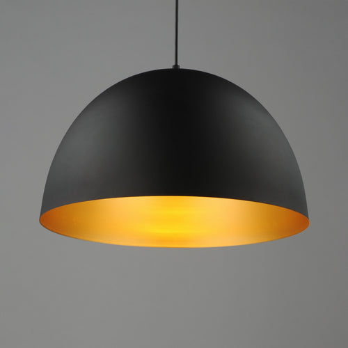 Tova Large Pendant Black/Gold