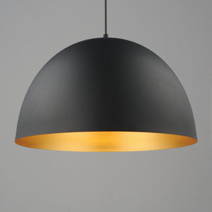 Tova Large Pendant Black/Gold