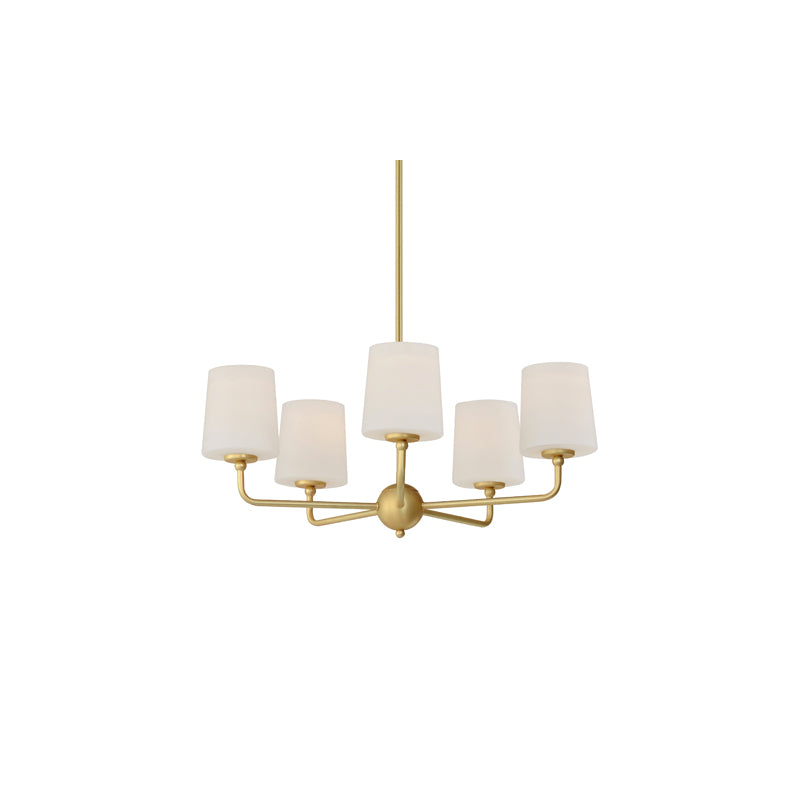Bristol 5 Light Chandelier Brass