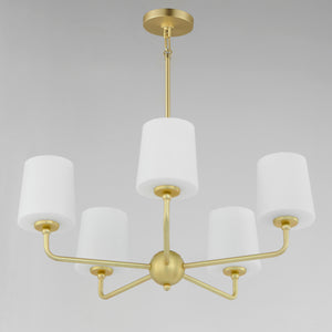 Bristol 5 Light Chandelier Brass