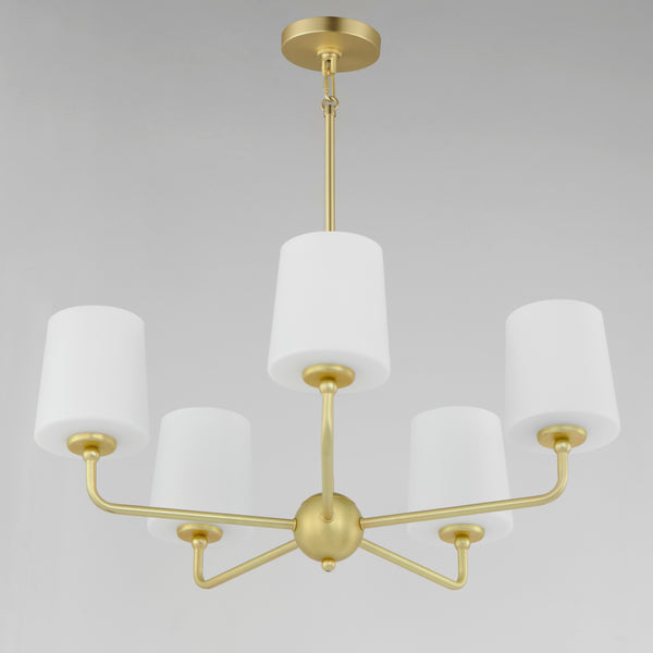 Bristol 5 Light Chandelier Brass