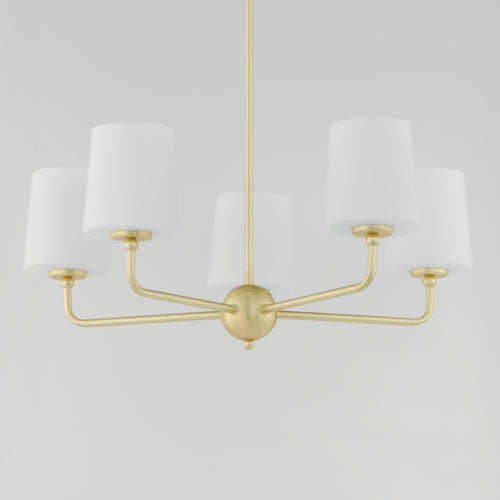 Bristol 5 Light Chandelier Brass