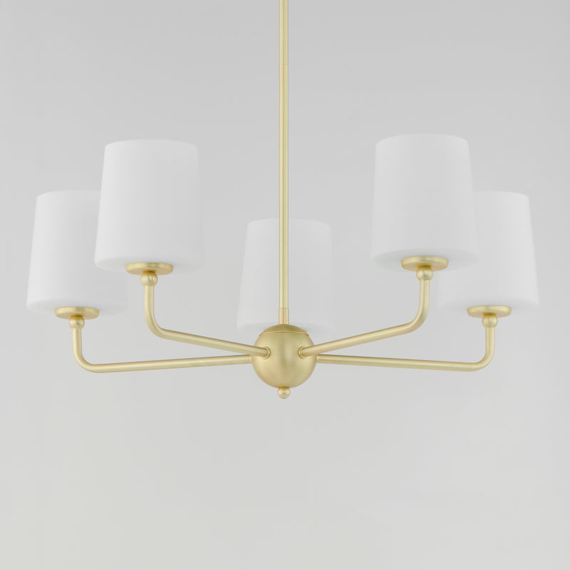 Bristol 5 Light Chandelier Brass