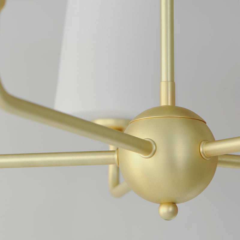 Bristol 5 Light Chandelier Brass