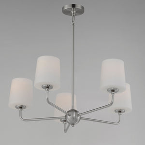 Bristol 5 Light Chandelier Nickel