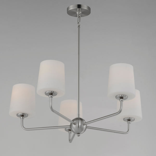 Bristol 5 Light Chandelier Nickel