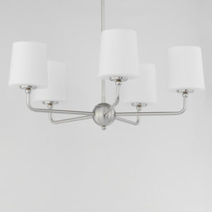 Bristol 5 Light Chandelier Nickel