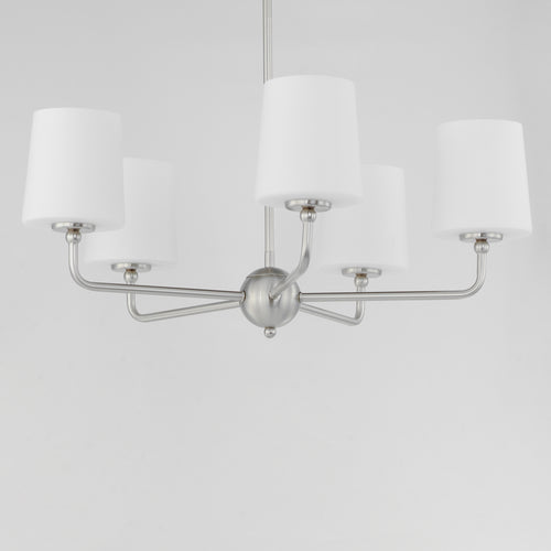 Bristol 5 Light Chandelier Nickel