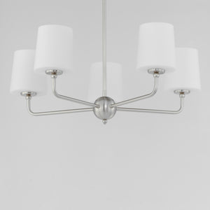 Bristol 5 Light Chandelier Nickel