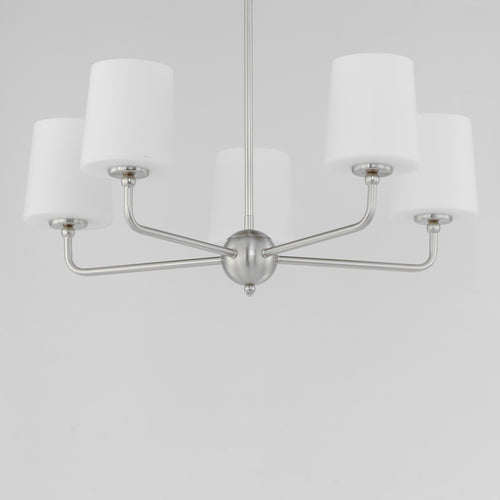 Bristol 5 Light Chandelier Nickel