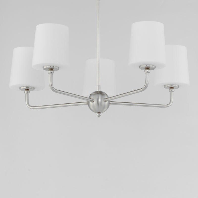 Bristol 5 Light Chandelier Nickel