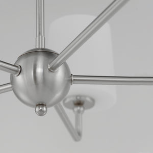 Bristol 5 Light Chandelier Nickel