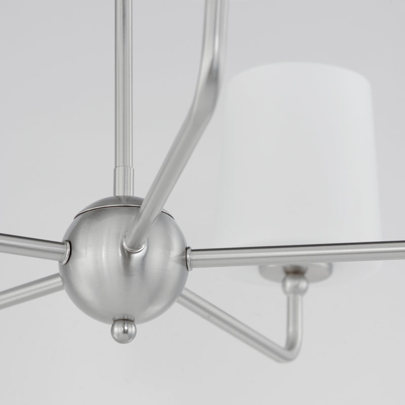 Bristol 5 Light Chandelier Nickel