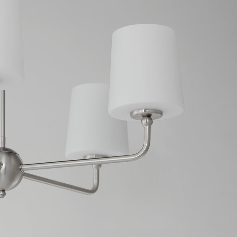 Bristol 5 Light Chandelier Nickel