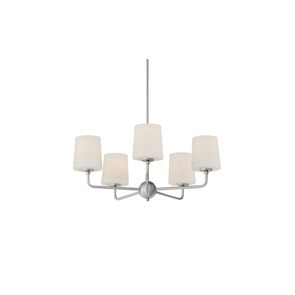 Bristol 5 Light Chandelier Nickel