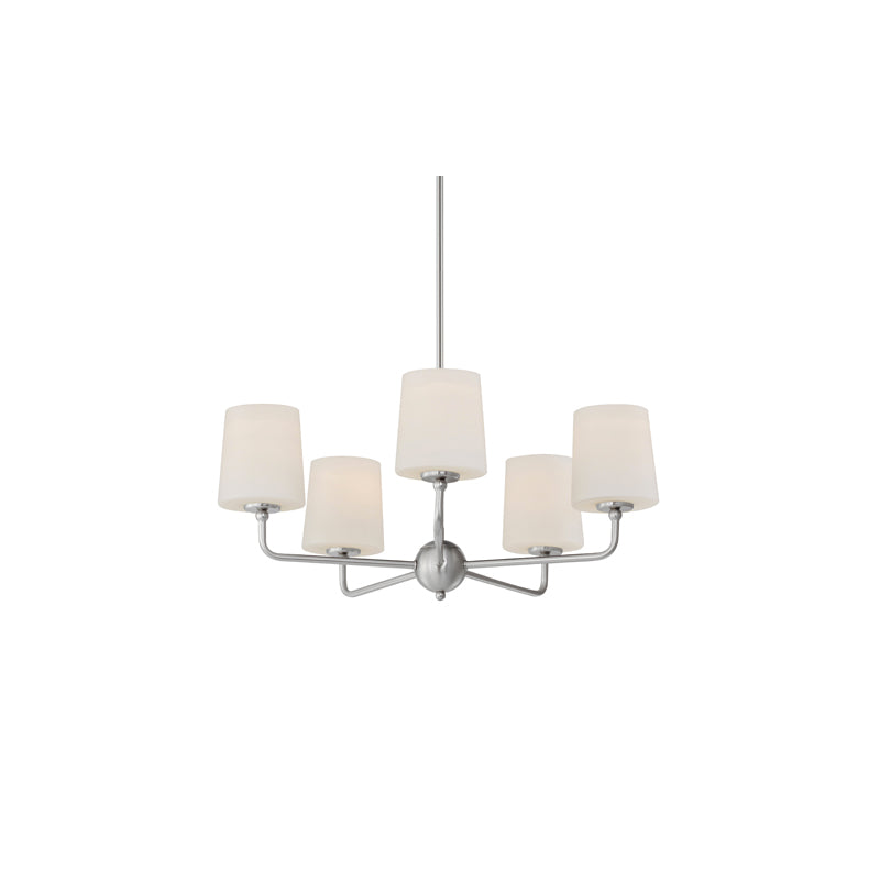 Bristol 5 Light Chandelier Nickel