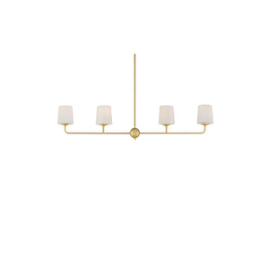 Bristol 4 Light Chandelier Brass