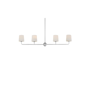 Bristol 4 Light Chandelier Nickel