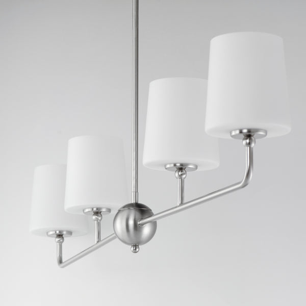 Bristol 4 Light Chandelier Nickel