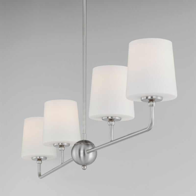 Bristol 4 Light Chandelier Nickel