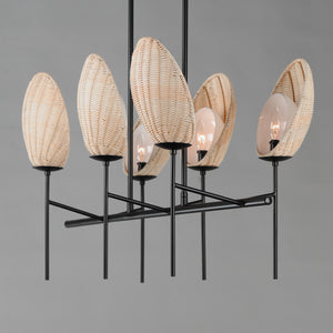 Maldives 6 Light Linear Chandelier