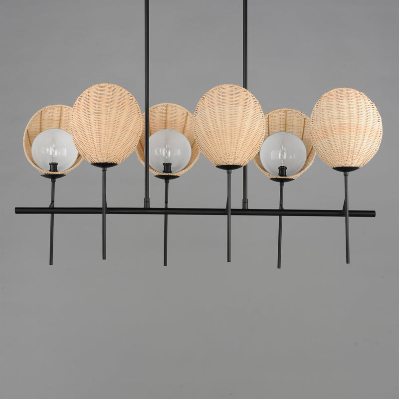 Maldives 6 Light Linear Chandelier