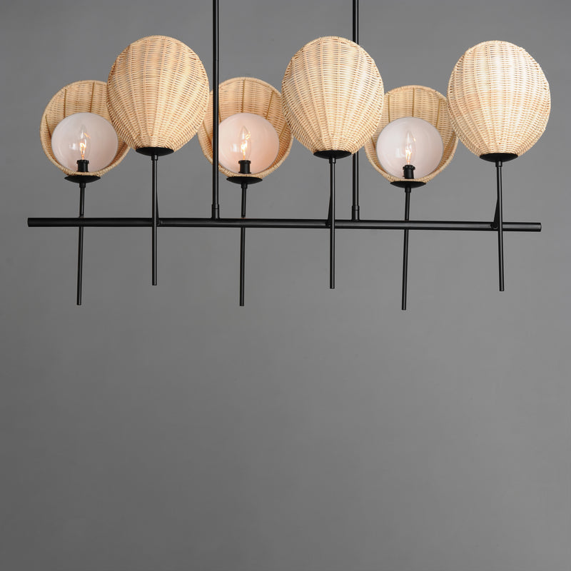 Maldives 6 Light Linear Chandelier