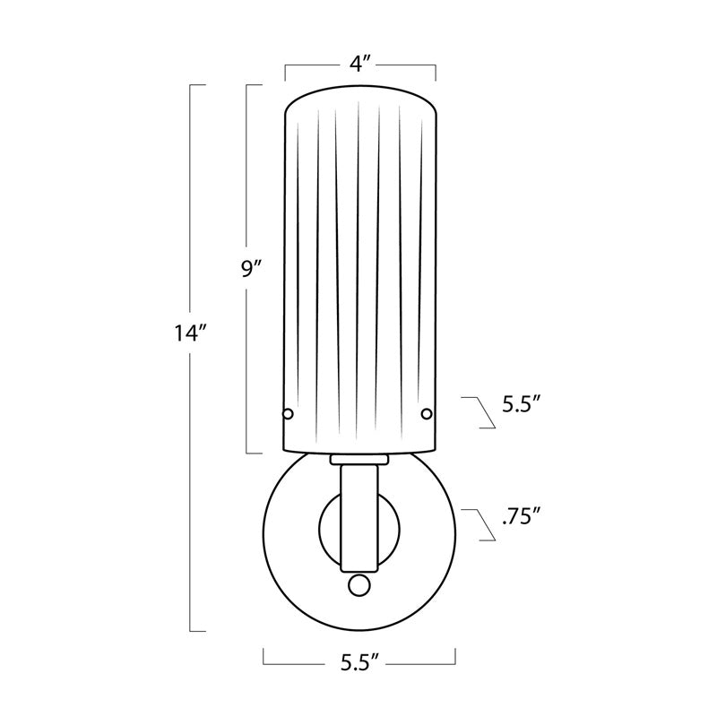 Dixie Sconce Brass