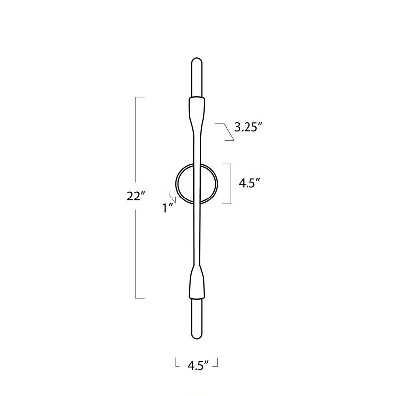 Cobra Double Sconce Brass