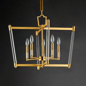 Lucent 5 Light Chandelier Gold