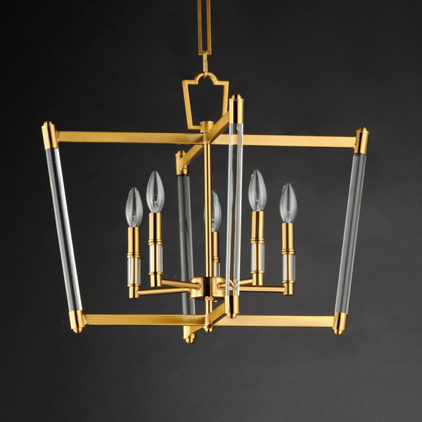 Lucent 5 Light Chandelier Gold