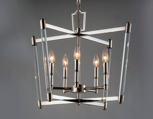 Lucent 5 Light Chandelier Nickel