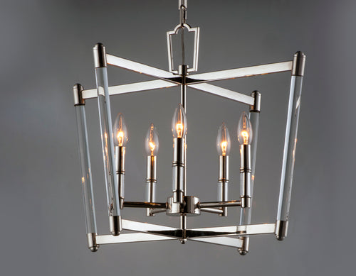 Lucent 5 Light Chandelier Nickel