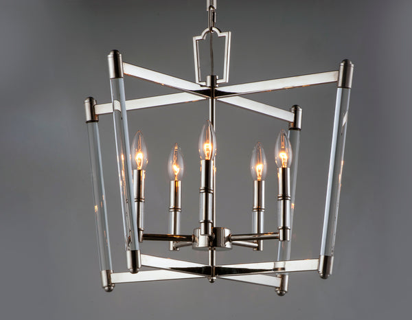 Lucent 5 Light Chandelier Nickel