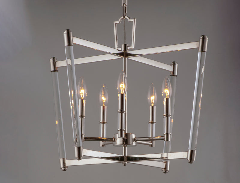 Lucent 5 Light Chandelier Nickel