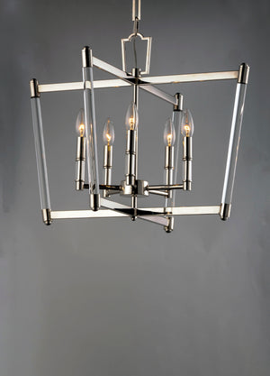 Lucent 5 Light Chandelier Nickel
