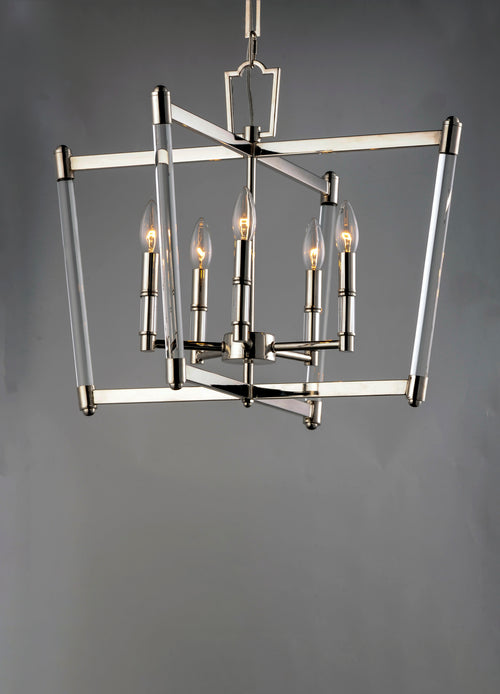 Lucent 5 Light Chandelier Nickel