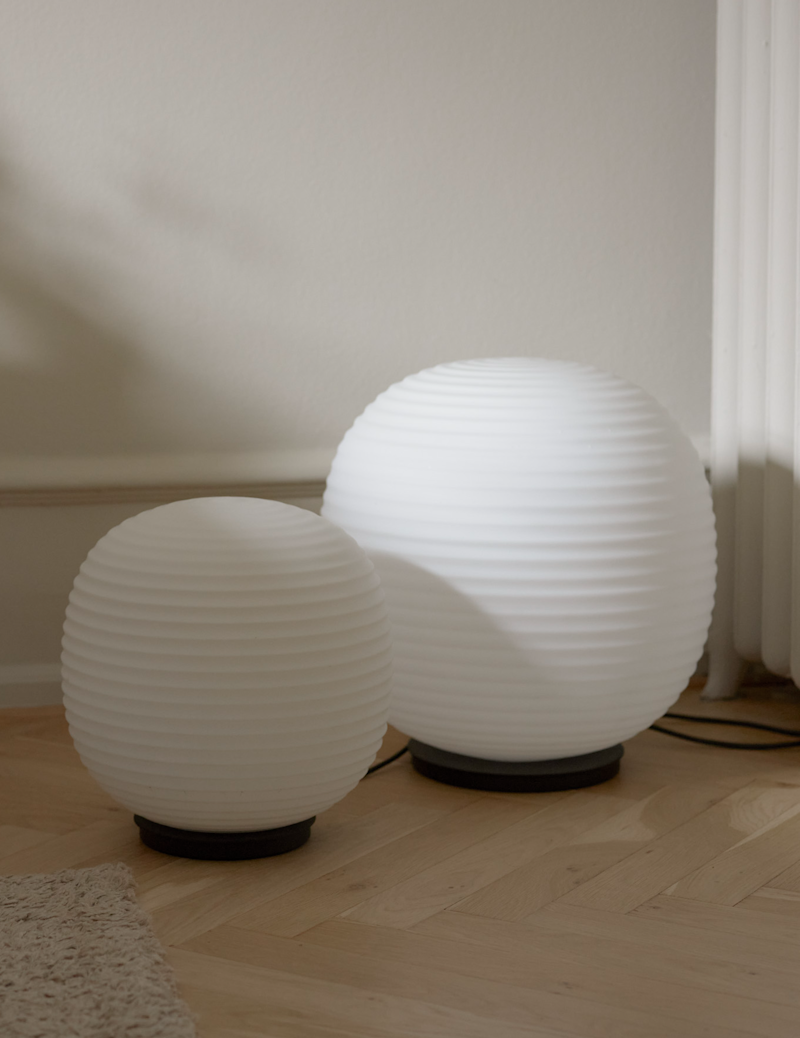 Lantern Globe Floor Lamp White