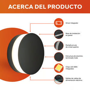 Nolla Lámpara Pared Luz Cálida