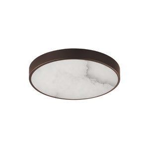 Slab Flush Mount Alabaster/Bronze