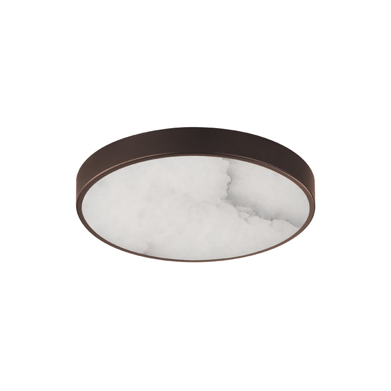 Slab Flush Mount Alabaster/Bronze