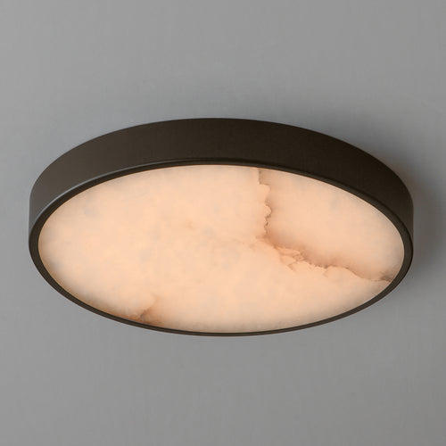Slab Flush Mount Alabaster/Bronze