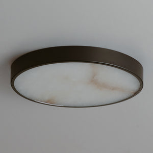 Slab Flush Mount Alabaster/Bronze