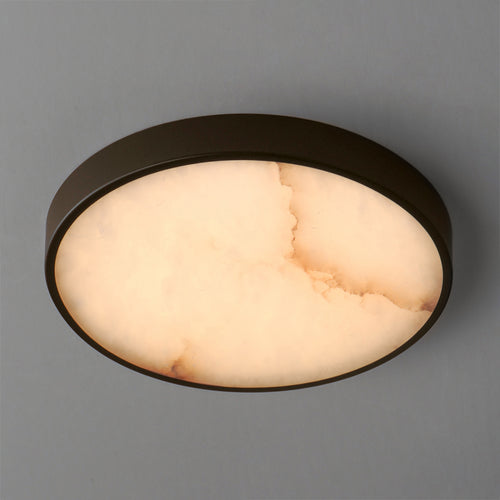 Slab Flush Mount Alabaster/Bronze