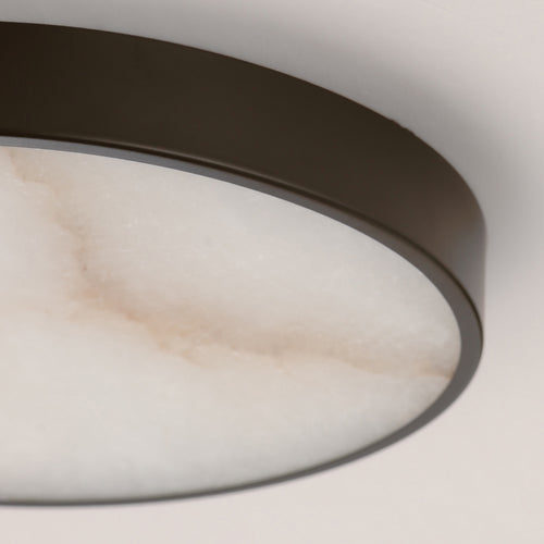 Slab Flush Mount Alabaster/Bronze
