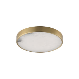 Slab Flush Mount Alabaster/Brass