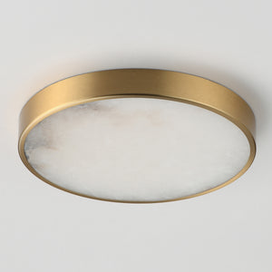 Slab Flush Mount Alabaster/Brass